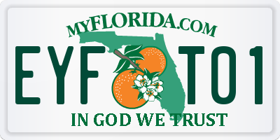 FL license plate EYFT01