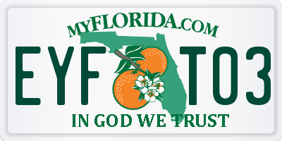 FL license plate EYFT03