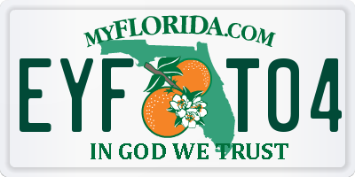 FL license plate EYFT04
