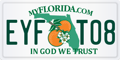 FL license plate EYFT08