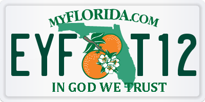 FL license plate EYFT12