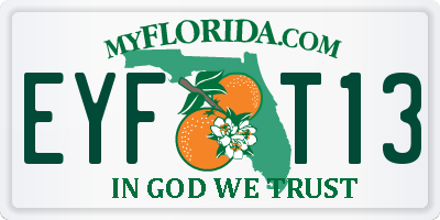 FL license plate EYFT13