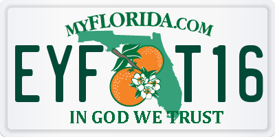 FL license plate EYFT16