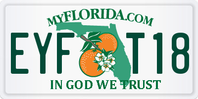 FL license plate EYFT18