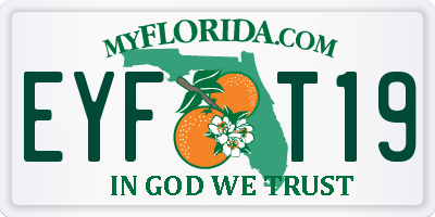 FL license plate EYFT19