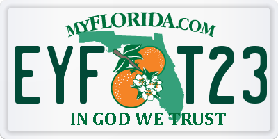 FL license plate EYFT23