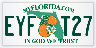 FL license plate EYFT27