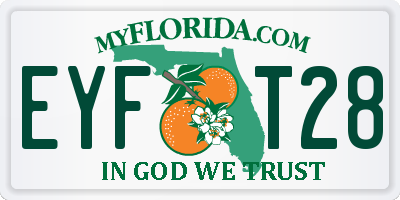 FL license plate EYFT28