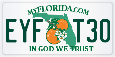 FL license plate EYFT30