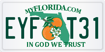 FL license plate EYFT31