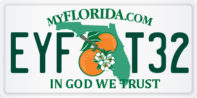 FL license plate EYFT32