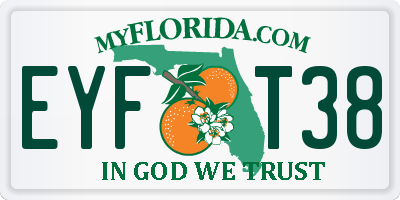 FL license plate EYFT38