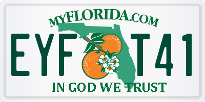 FL license plate EYFT41