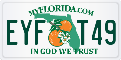 FL license plate EYFT49