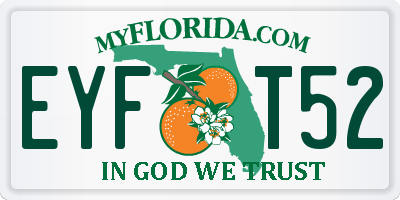 FL license plate EYFT52