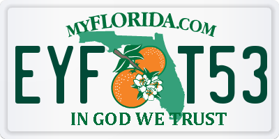 FL license plate EYFT53