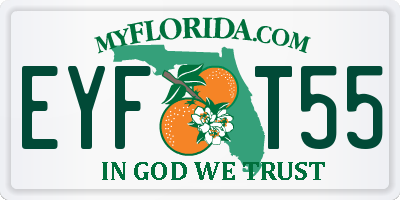 FL license plate EYFT55