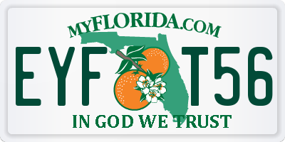 FL license plate EYFT56