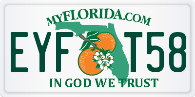 FL license plate EYFT58