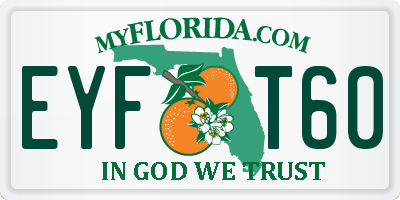 FL license plate EYFT60