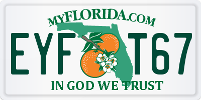 FL license plate EYFT67