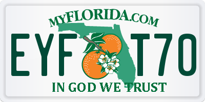 FL license plate EYFT70