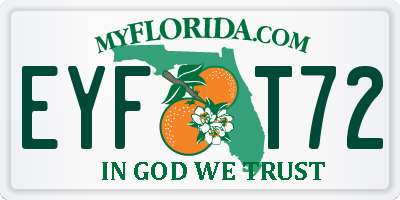 FL license plate EYFT72