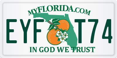 FL license plate EYFT74