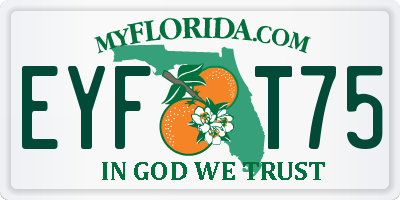 FL license plate EYFT75