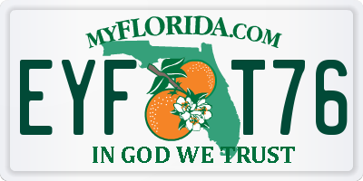 FL license plate EYFT76