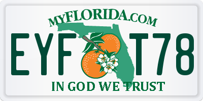 FL license plate EYFT78