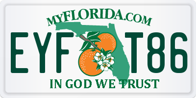 FL license plate EYFT86