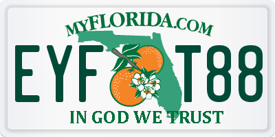 FL license plate EYFT88