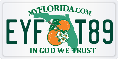 FL license plate EYFT89