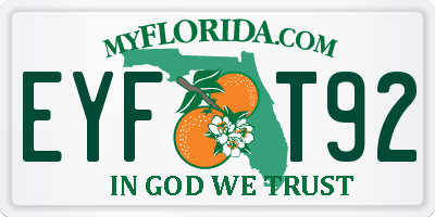 FL license plate EYFT92
