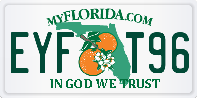 FL license plate EYFT96