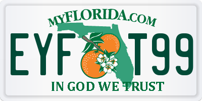 FL license plate EYFT99