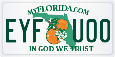 FL license plate EYFU00