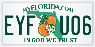 FL license plate EYFU06