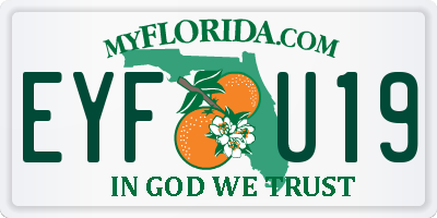 FL license plate EYFU19