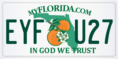 FL license plate EYFU27
