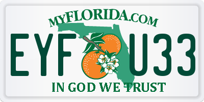FL license plate EYFU33