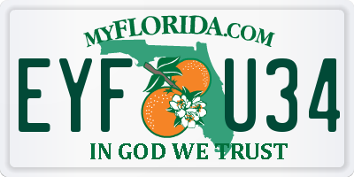 FL license plate EYFU34