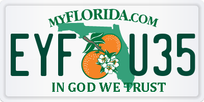 FL license plate EYFU35