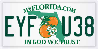 FL license plate EYFU38