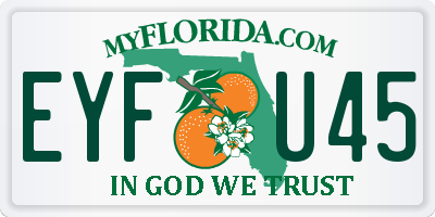 FL license plate EYFU45