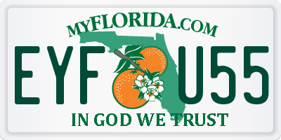 FL license plate EYFU55