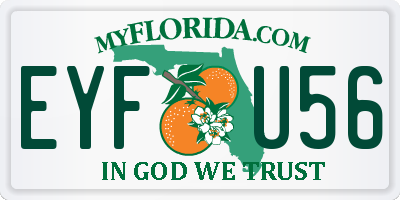 FL license plate EYFU56