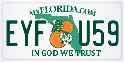 FL license plate EYFU59