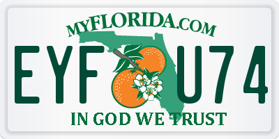 FL license plate EYFU74
